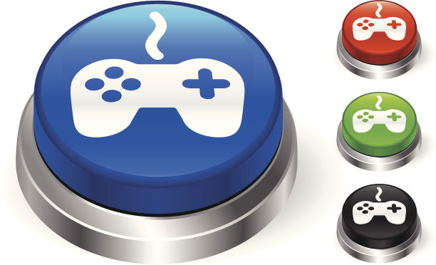 视频游戏控制器上的3D按钮图标图片下载