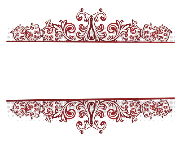 花卉花边的插图图片下载