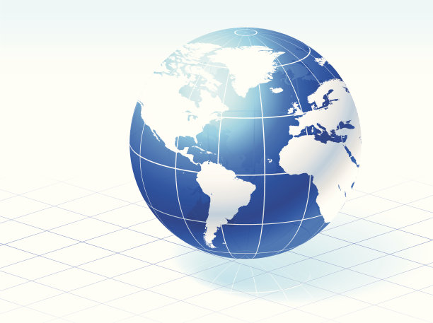 蓝色的半透明球体图片下载