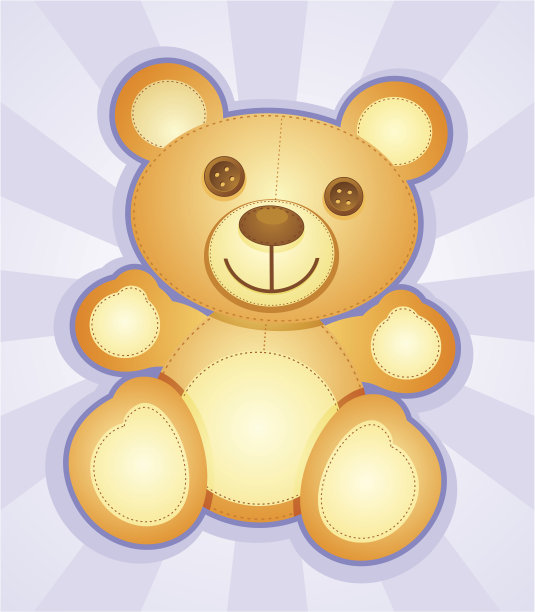 有纽扣眼睛的泰迪熊图片下载