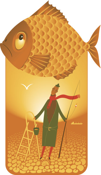 渔夫在海上图片下载