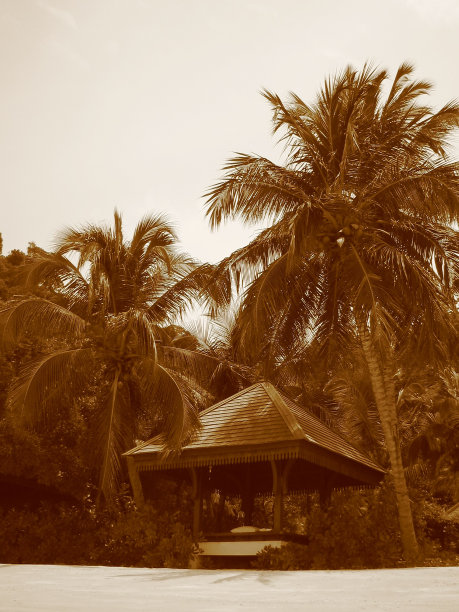 海滩小屋、马来西亚图片下载