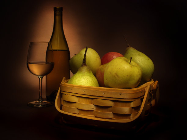 葡萄酒和水果静物(二)图片下载