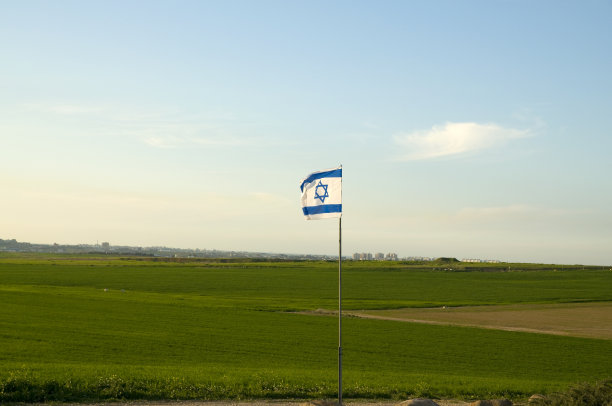 加沙地带与以色列国旗图片下载