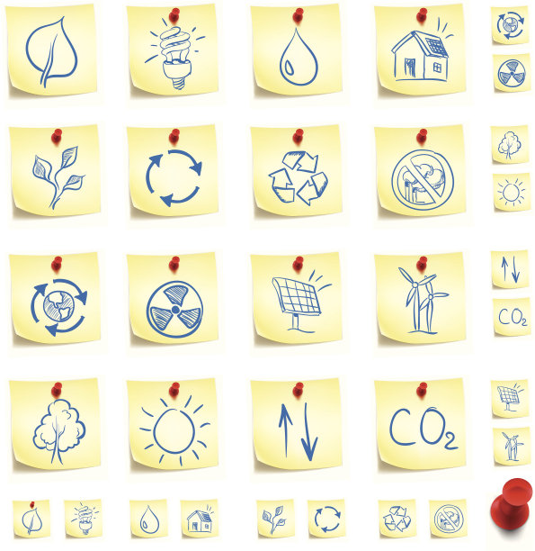 生态贴纸图标集图片下载