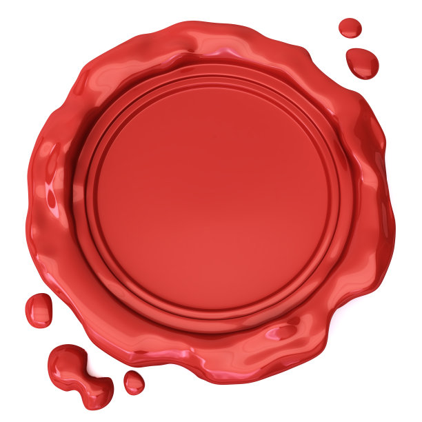 密封蜡隔离在白色图片下载