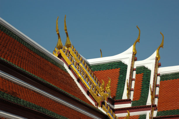 曼谷的寺庙屋顶图片下载