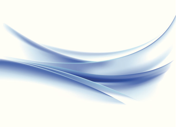白色背景上弯曲的蓝色抽象线条图片下载