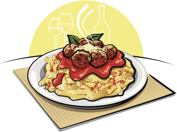 意大利面条和肉丸图片下载