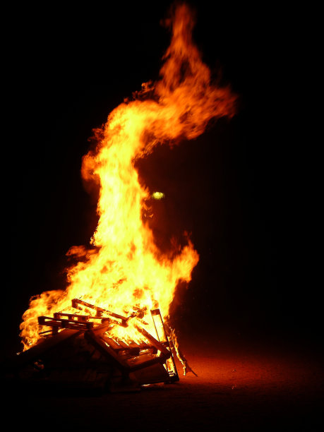 晚上篝火图片下载