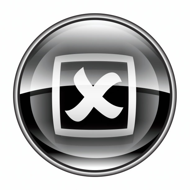 关闭图标黑色，孤立在白色背景。图片下载