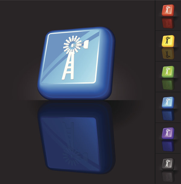 风车3D按钮设计图片下载