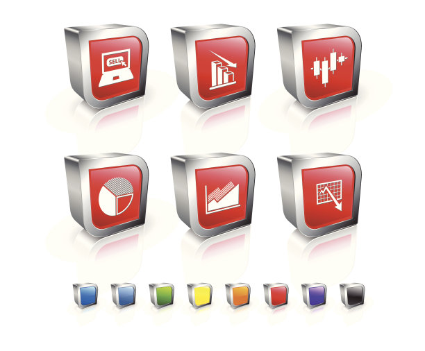 下跌股票市场版税免费矢量图标集图片下载