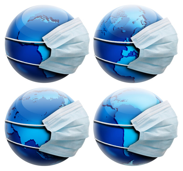 抽象概念与土和流感口罩图片下载