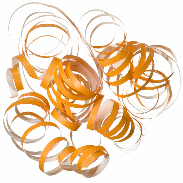 橙色卷曲的派对流光图片下载