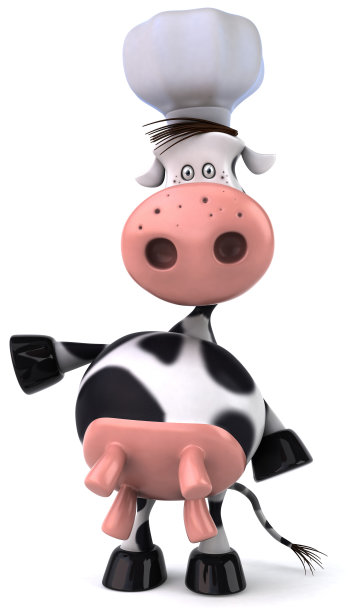 有趣的牛厨师图片下载