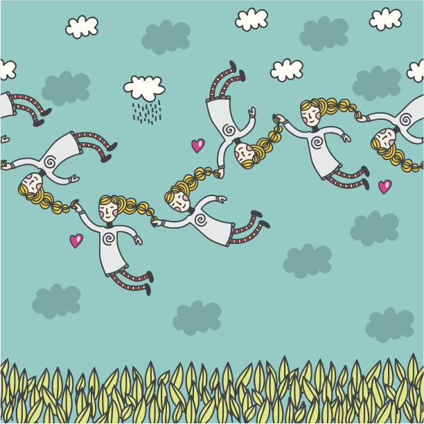 浪漫的女孩在爱情无缝模式。图片下载