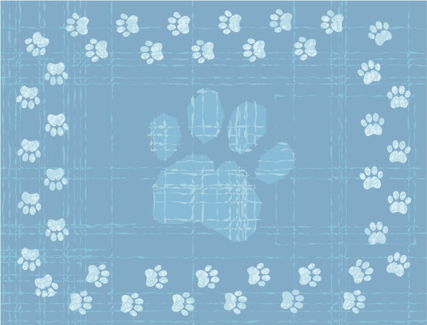 蓝色(爪子)打印图片下载