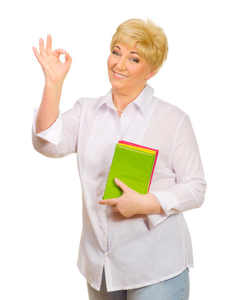 快乐的老女人与书图片下载