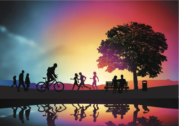 公园里活跃的人图片下载