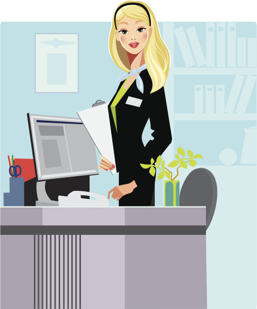 卡通的秘书图片下载