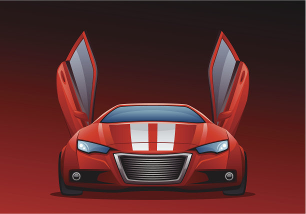 红色的车图片下载