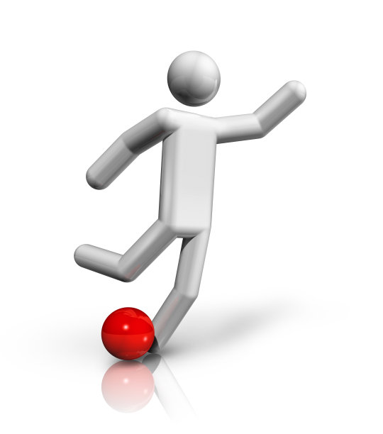 足球，足球3D符号图片下载