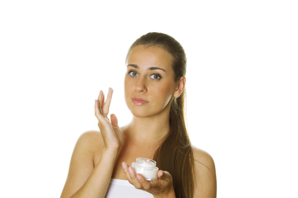 美丽女孩捧霜图片下载