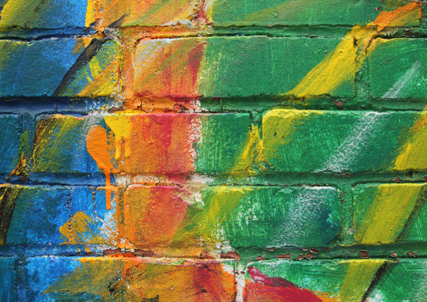 彩色的墙图片下载