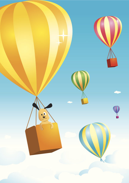 在天空中素材图片