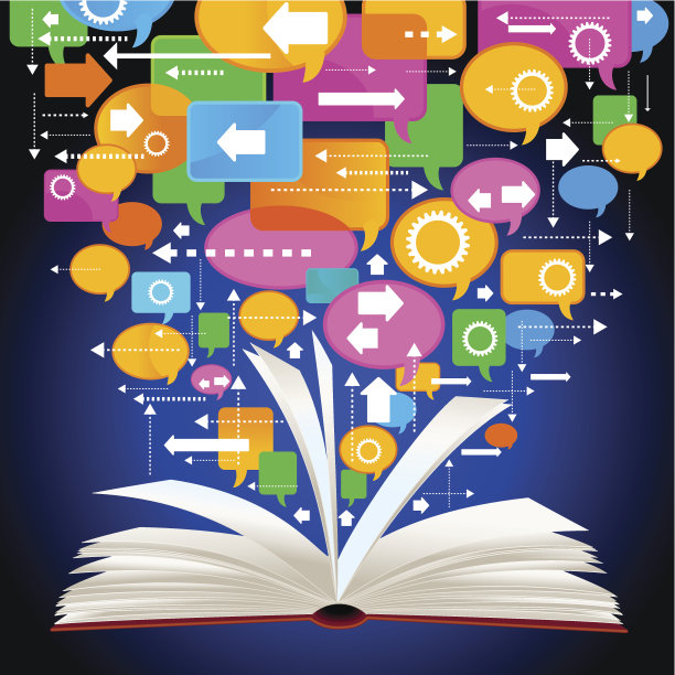 书籍和演讲泡泡图片下载