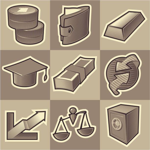 单色金融图标图片下载