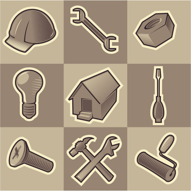 单色构造图标图片下载