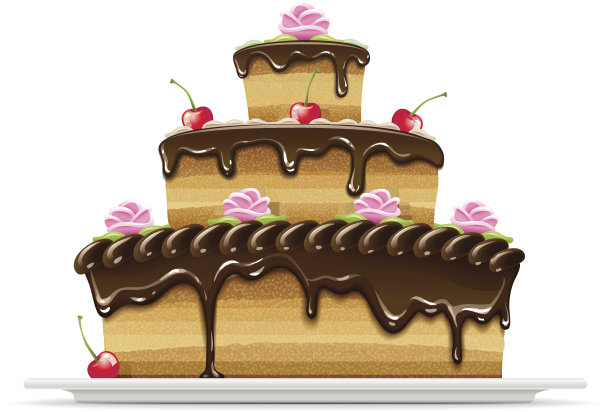 生日的甜蜜巧克力蛋糕图片下载