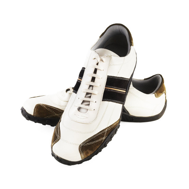 白色休闲鞋(包括剪裁路径)图片下载