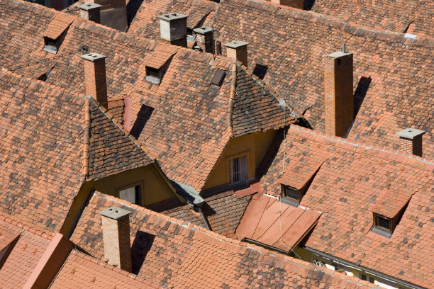 格拉茨古城的屋顶(奥地利)图片下载