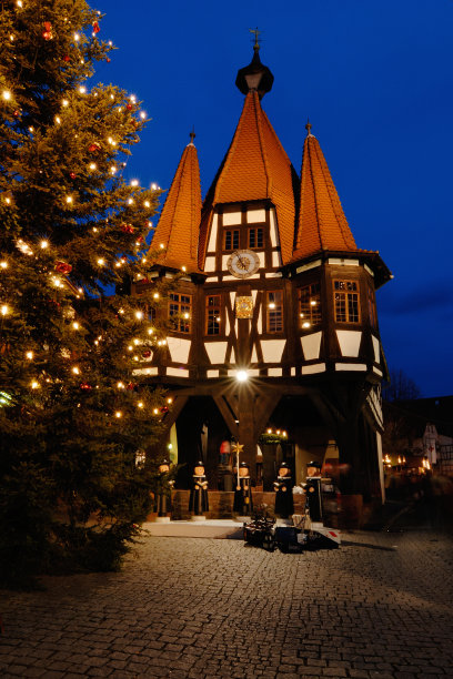 Michelstadt的圣诞市场图片下载