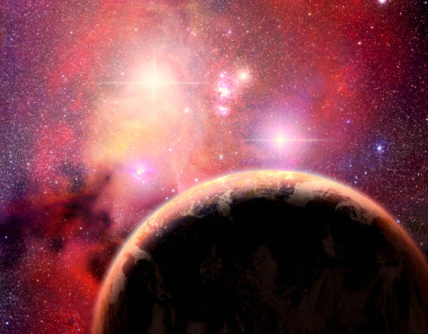 双星系统中的行星图片下载