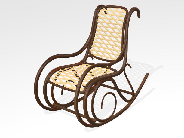 古玩摇椅棕色图片下载