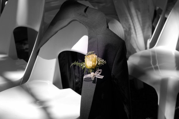 夏天的婚礼，新郎的夹克图片下载