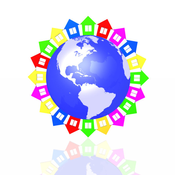 色彩小屋遍布世界各地图片下载