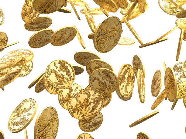 金币下落背景素材图片