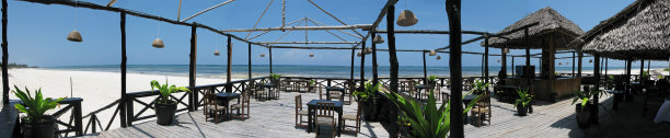 海滩上的海上餐厅图片下载