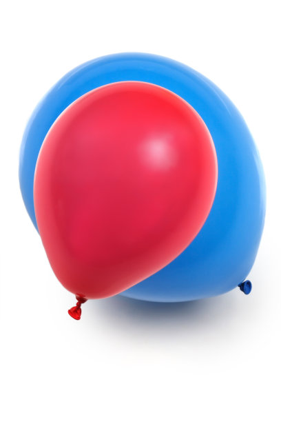 红色和蓝色气球图片下载