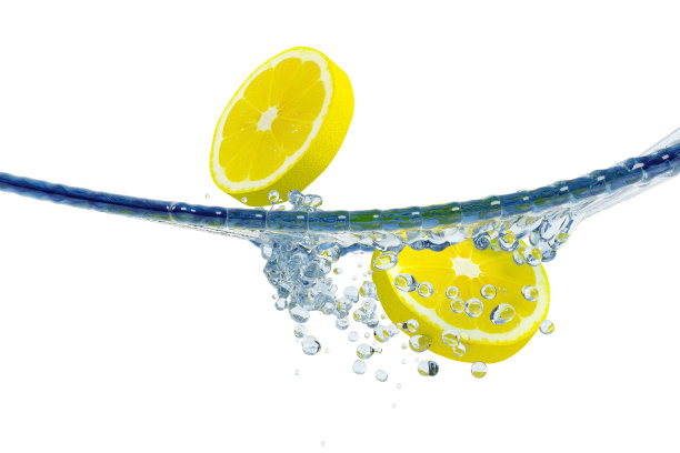 摘要水，飞溅和柠檬图片下载