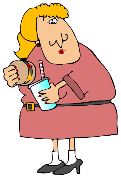 吃芝士汉堡的女人图片下载