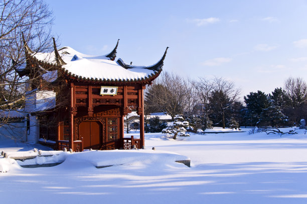 冬天的中国寺庙图片下载