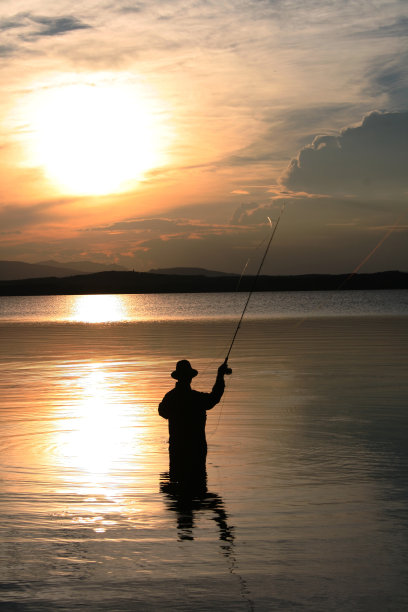日落飞钓图片下载