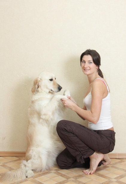 女孩的狗图片下载