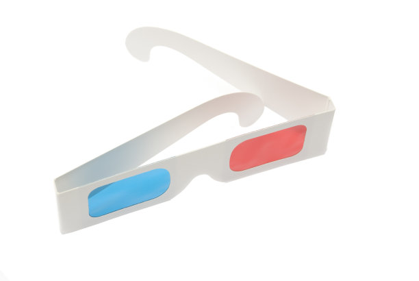 3D眼镜(白色隔离)图片下载